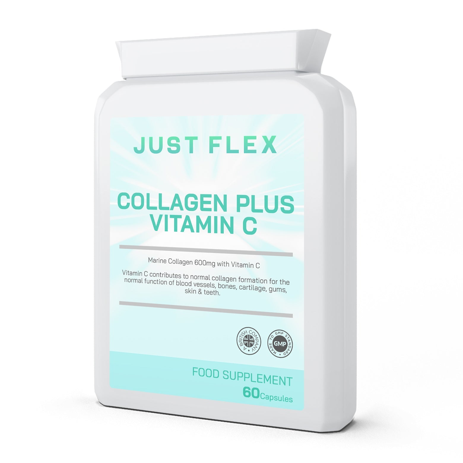 Just Flex Collagen Plus Vitamin C 60 Capsules 600mg - Just Flex