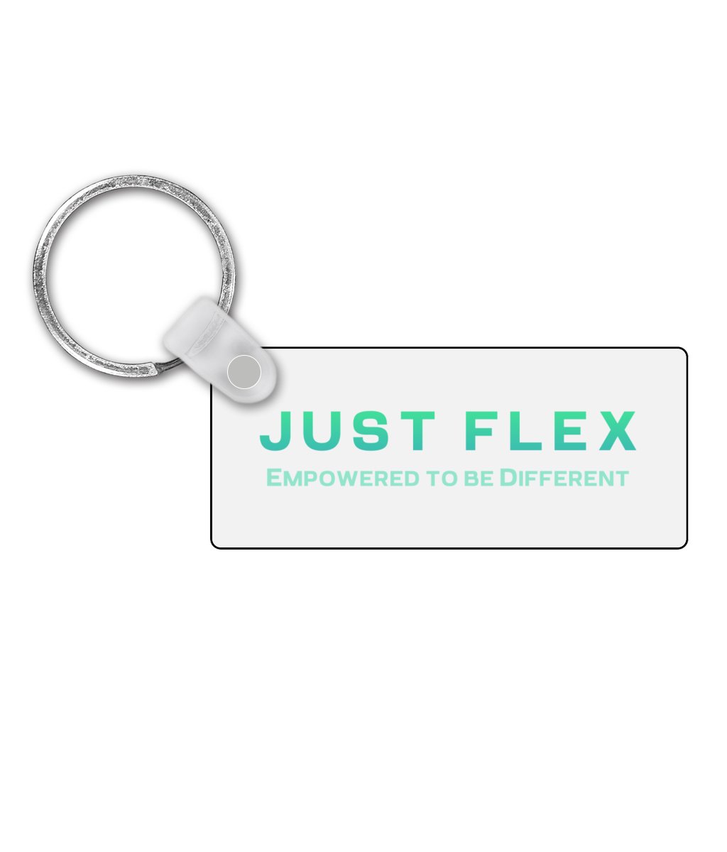 Just Flex - Empowered To Be Different Rectangular Keyring - Just Flex