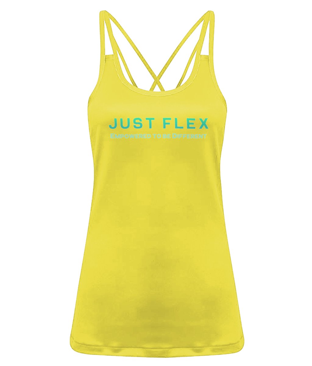 Just Flex - Empowered To Be Different Women's TriDri® 'Laser Cut' Spaghetti Strap Vest - Just Flex