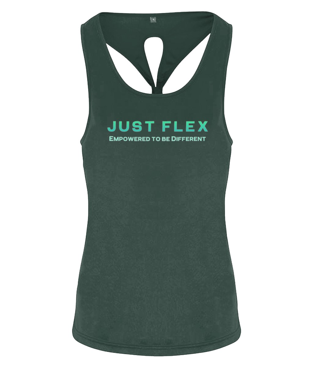 Just Flex - Empowered To Be Different Women's TriDri® Yoga Knot Vest - Just Flex