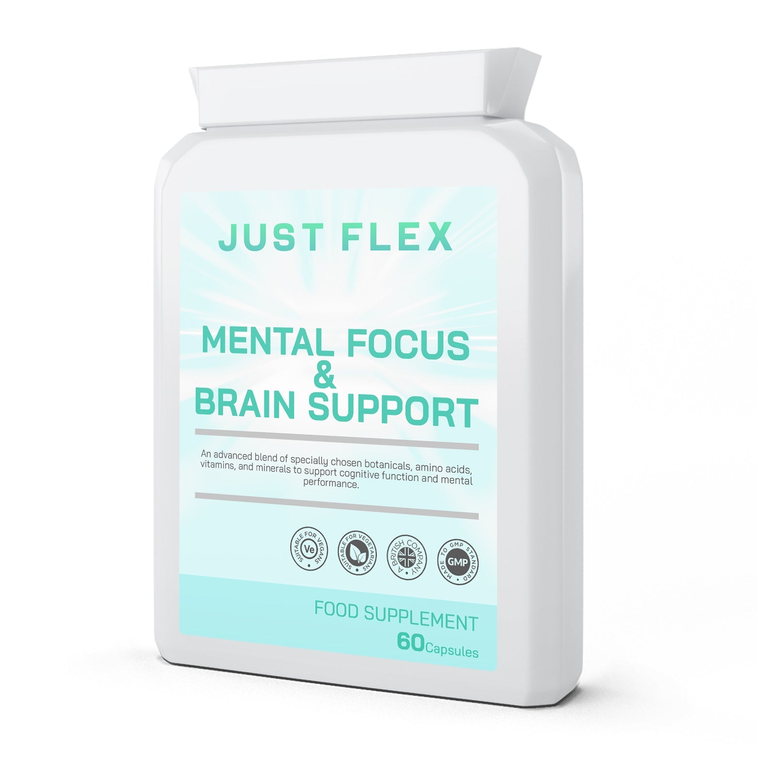 Just Flex Mental Focus Brain Support 60 Capsules - Just Flex