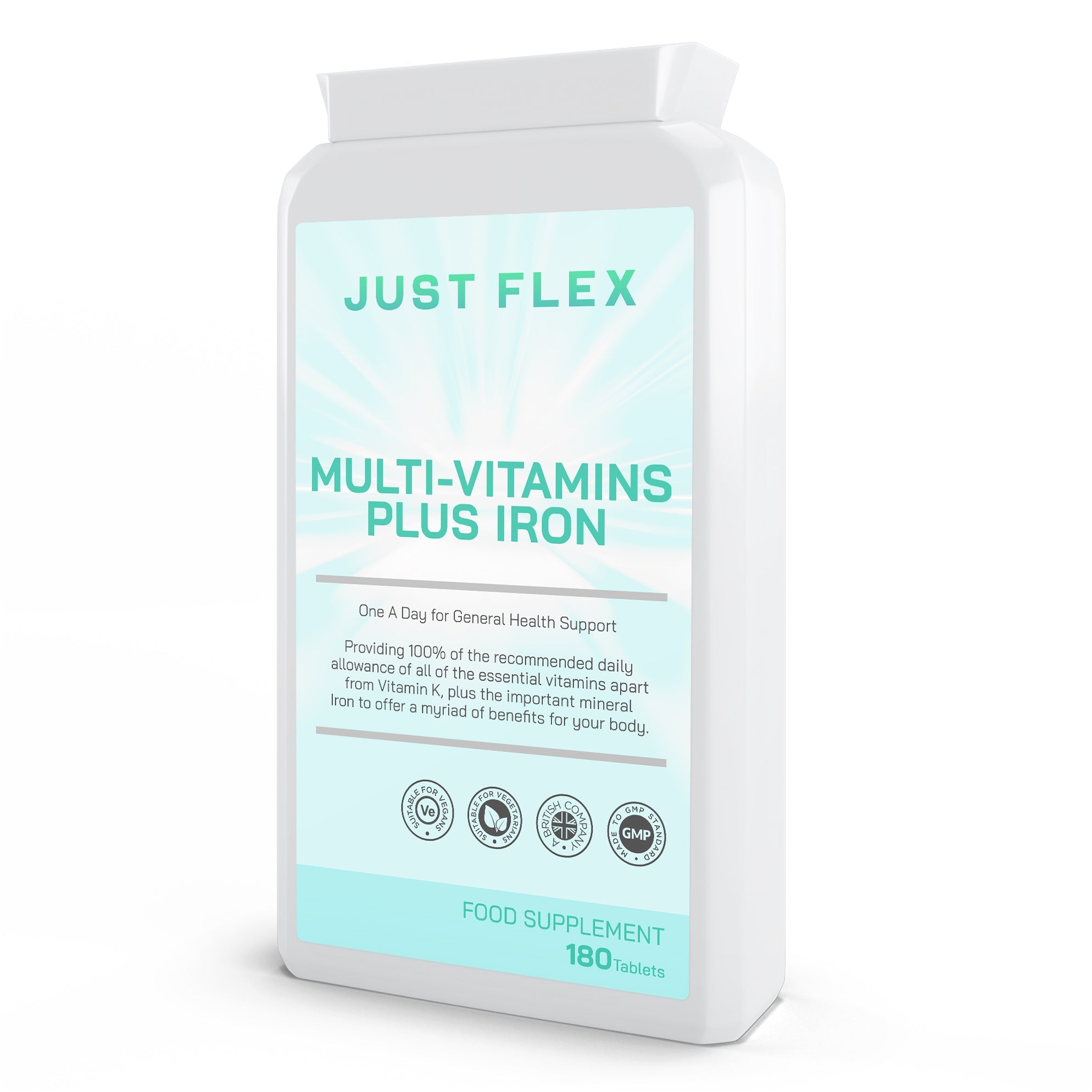 Just Flex Multivitamin Plus Iron 180 Tablets - Just Flex