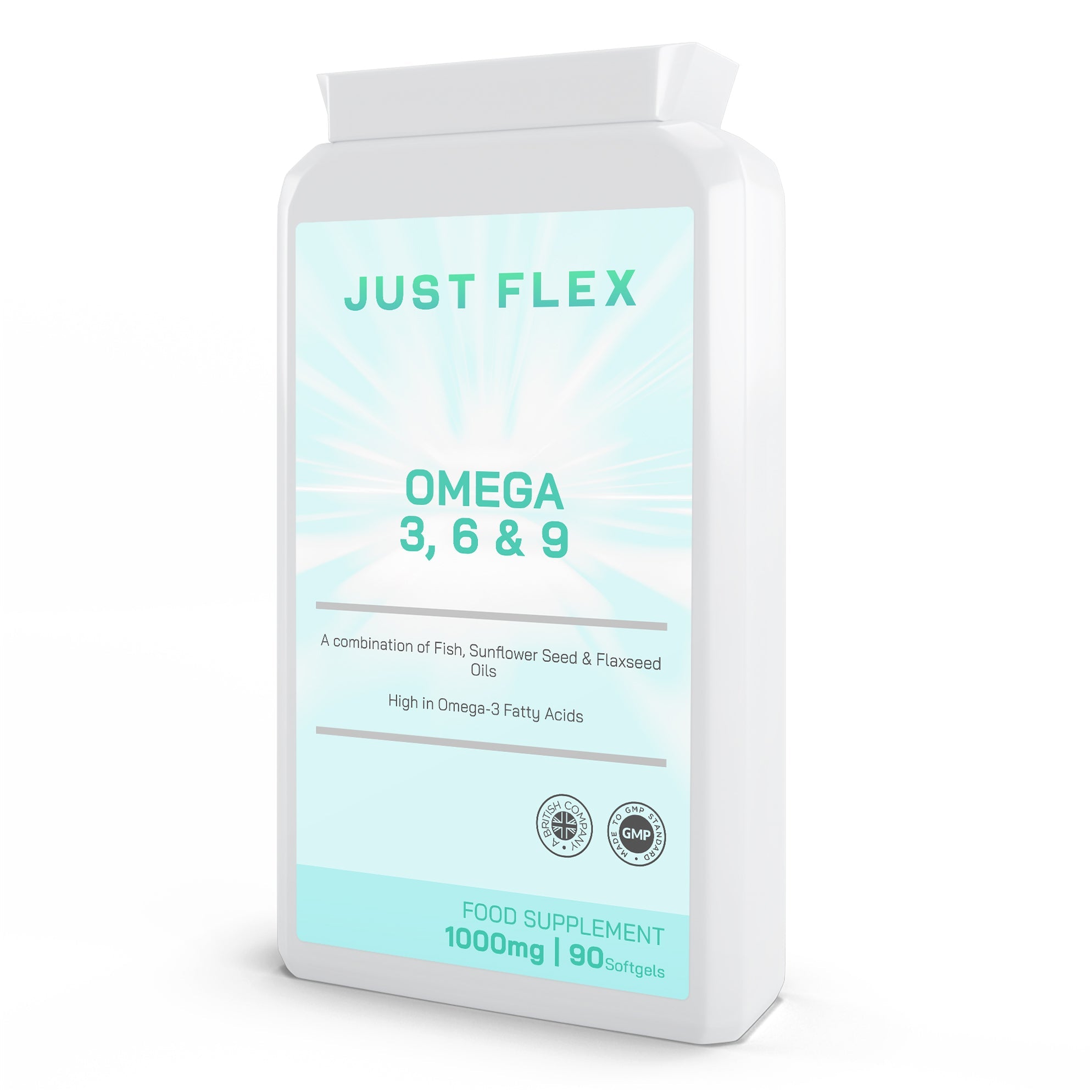 Just Flex Omega 3, 6 & 9 Fish Oil 1000mg 90 Softgel Capsules