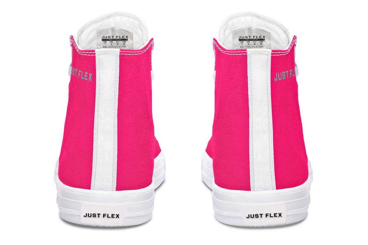Unisex High Tops Bright Pink - Just Flex