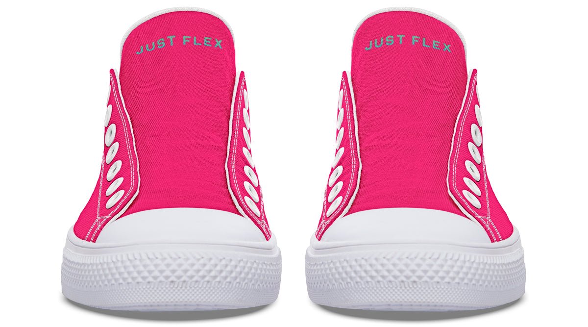 Unisex Low Tops Bright Pink - Just Flex