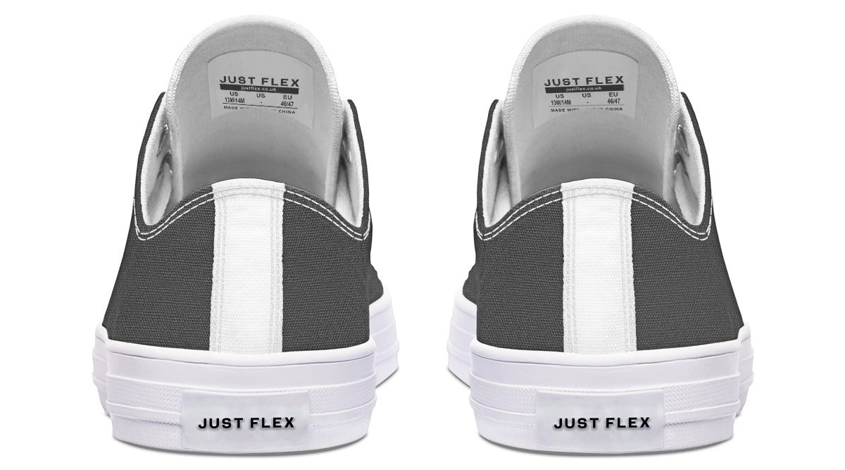 Unisex Low Tops Dark Grey - Just Flex